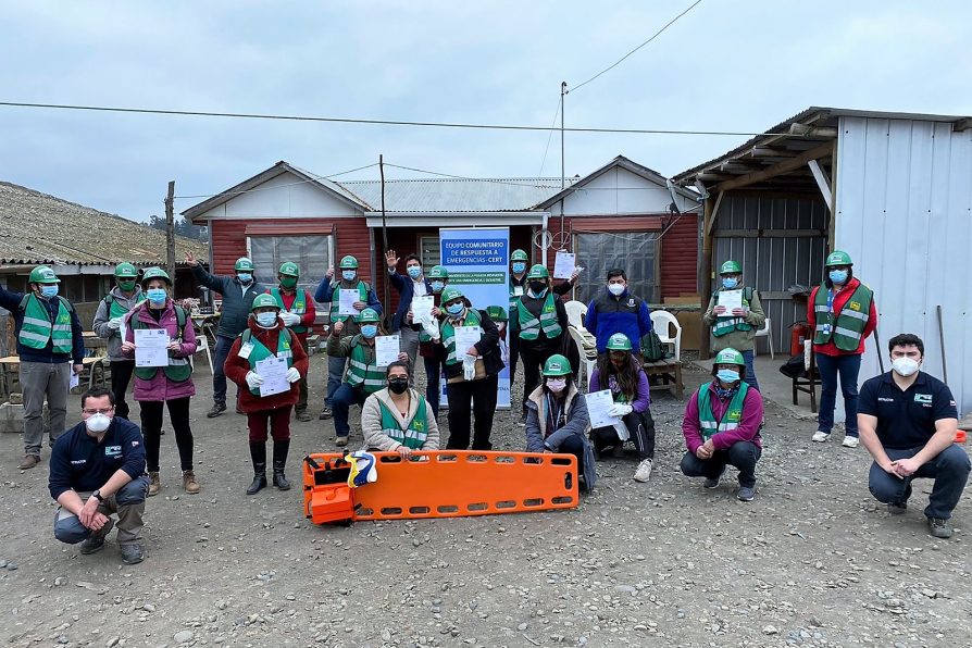 Onemi Ñuble capacitó a vecinos del sector Taucú en Cobquecura para enfrentar emergencias