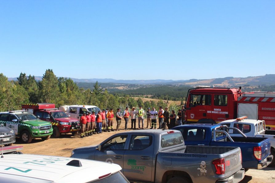 Delegado Mario Cruces Núñez encabezó la instalación de la segunda piscina de la región de Ñuble destinada para el combate de incendios forestales, ubicada en la provincia de Itata